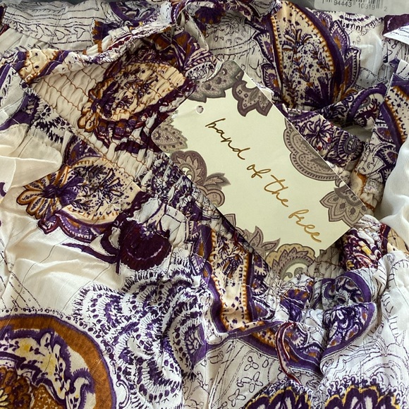 NWT Band Of The Free LILIANE PURPLE PAISLEY TIERED MAXI DRESS Bohemian Ruffled - Picture 6 of 6